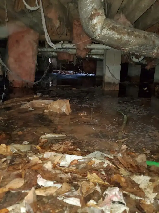 Crawl space flood assessment for Commercial Water Damage Restoration in Odenville